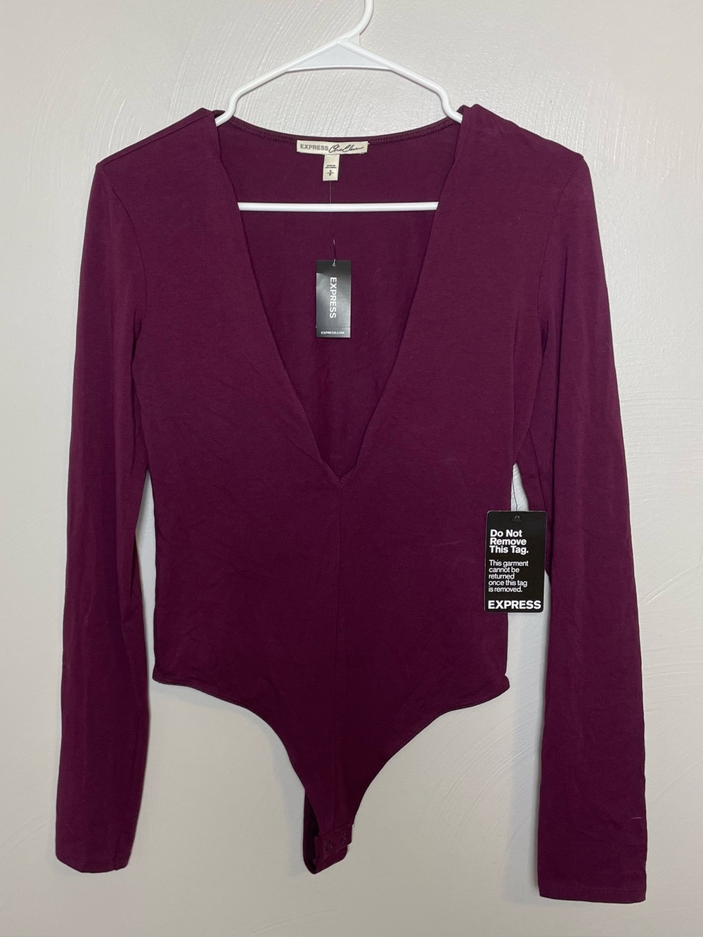 Express One Eleven Maroon Leotard Size Small New With Tags